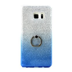 Galaxy Note FE / Note Fan Edition / Note 7 Shiny Armor Ring Stand Hybrid Case (Blue)